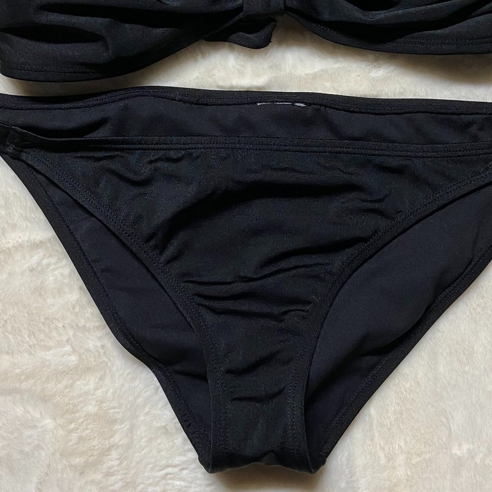 NWOT 🏖 Bandeau Bikini Black w/Bronze Accents - Picture 7 of 14